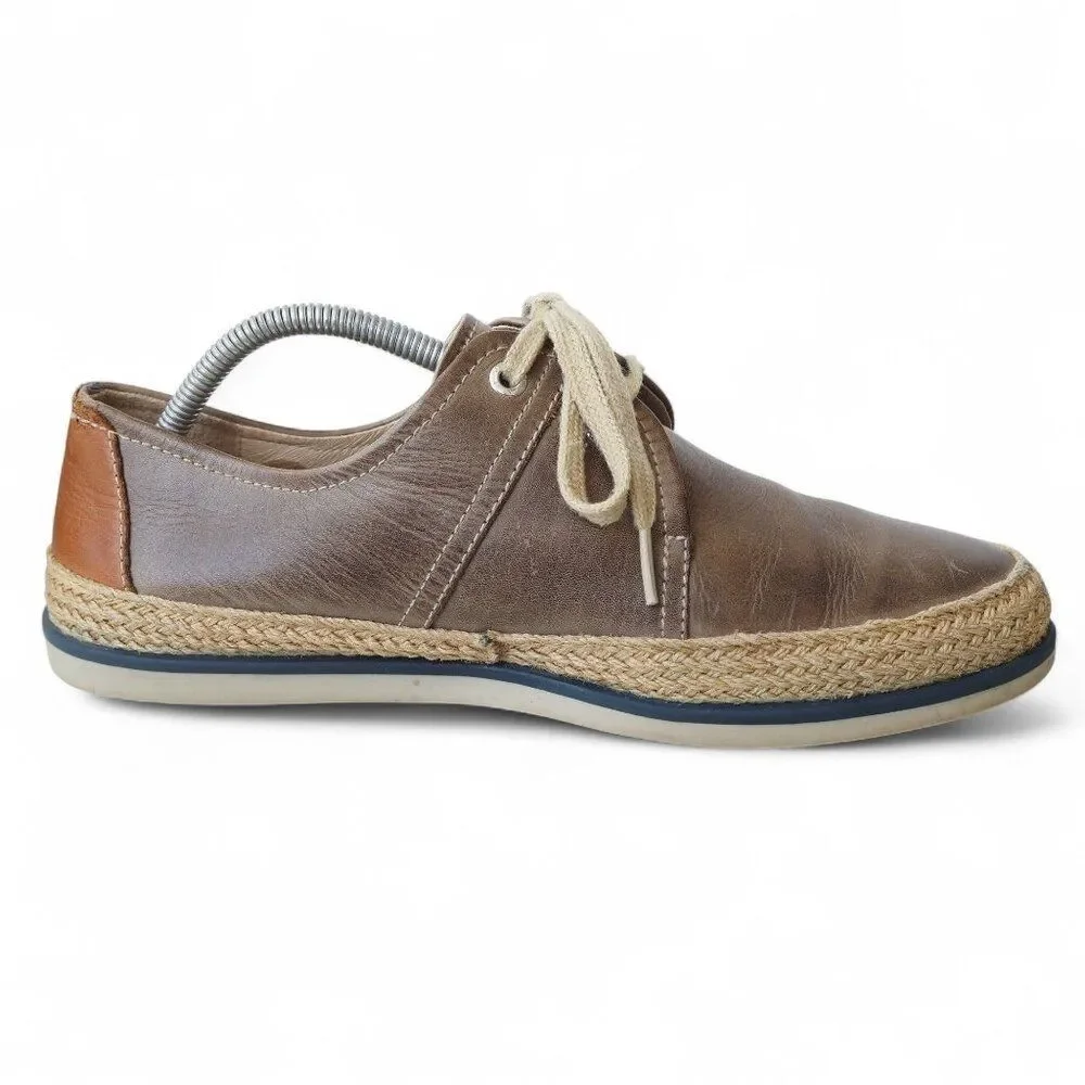 Pikolinos Linares‎ Espadrilles Leather Oxfords Men's 9-9.5/43 Brown Classic